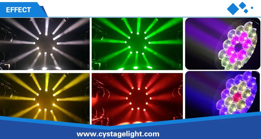 19PCS 15W RGBW 4in1 Osram LED Zoom Wash Moving Head Stage Light