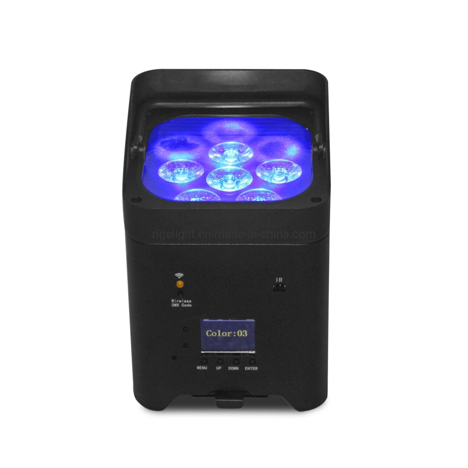 Rigebea High Quality Hot Sale Disco Party DJ Events 6*18W Rgbwauv 6in1 LED Wash PAR Can for Wedding