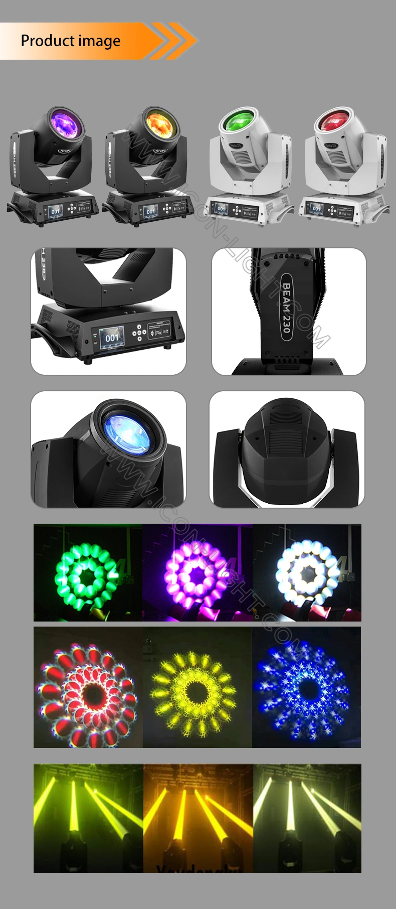 230W 7r LED Moving Head Lighting Beam Light