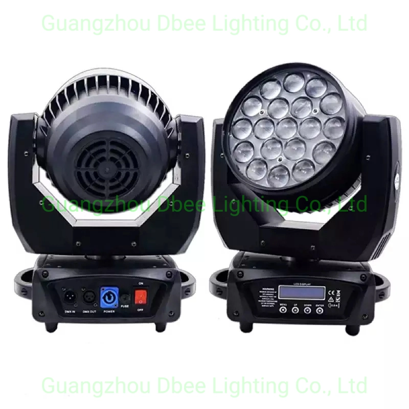 LED 19PCS 15W Aura Zoom Wash Moving Head Light RGBW 4in1 Beam Wash Stage Lights DMX Event Wedding Club Lights 19PCS Mac Aura Xb Wash Light