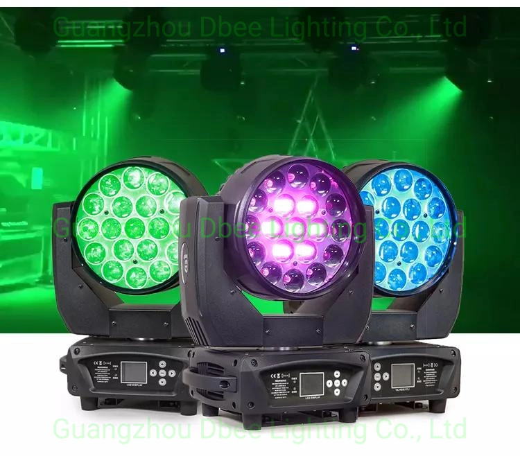 LED 19PCS 15W Aura Zoom Wash Moving Head Light RGBW 4in1 Beam Wash Stage Lights DMX Event Wedding Club Lights 19PCS Mac Aura Xb Wash Light