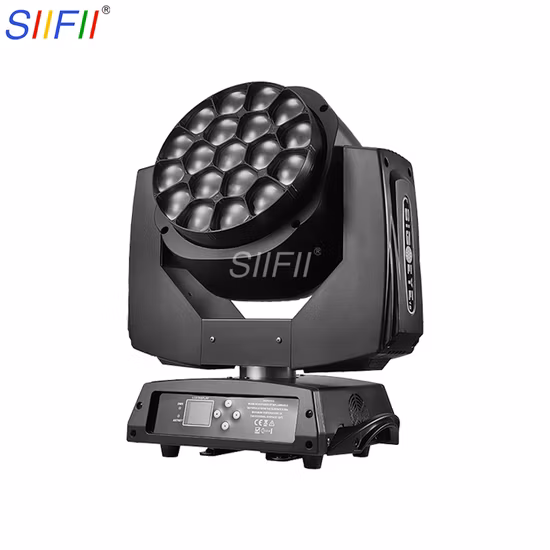 19 X 15W RGBW LED Bee Eye Zoom Wash Moving Head Stage DJ Light