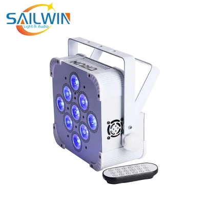 Hex 9*18W 6in1 Rgbaw UV LED Slim PAR Light LED Flat PAR Can